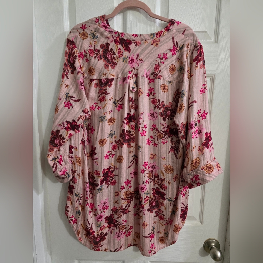 Torrid Harper Brushed Rayon Pullover 3/4 Sleeve Tunic Blouse - Picture 2 of 7